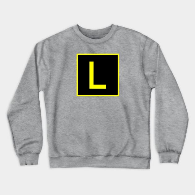 L - Lima - FAA taxiway sign, phonetic alphabet Crewneck Sweatshirt by Vidision Avgeek